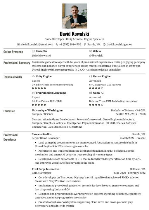 Template CV Bronzor